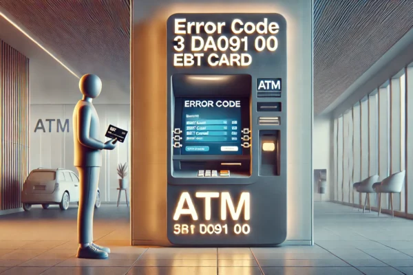 ATM error code 3 DA091 00 EBT card