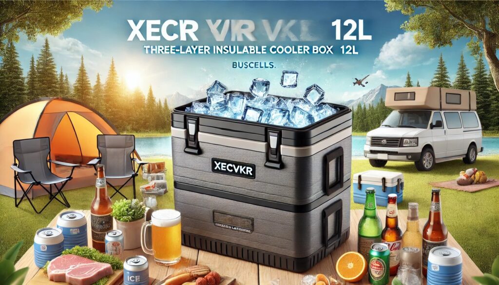 XECVKR Three-Layer Insulated Portable Cooler Box 12L