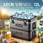 XECVKR Three-Layer Insulated Portable Cooler Box 12L